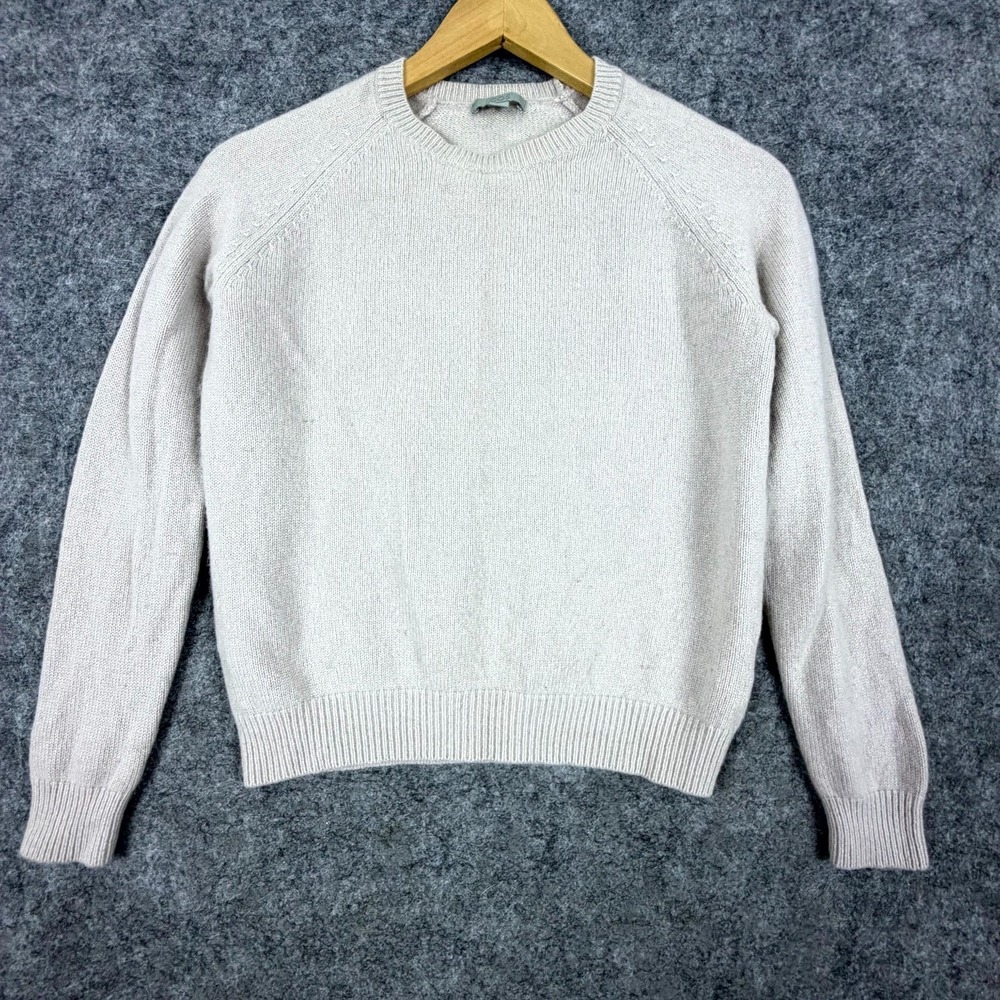COS Sweater Jumper Womens Small Grey Beige Cashmere Knit Classy Capsule‎ Neutral